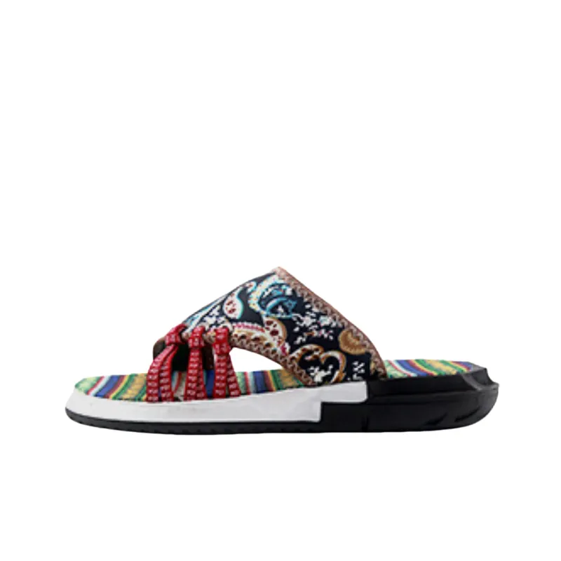 Large Size Ethnic Style Slippers-0