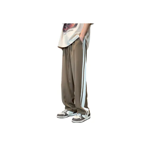 Striped Retro Draped Straight High Street Pants