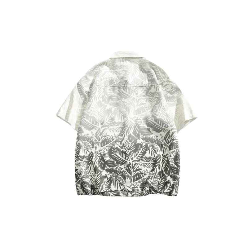 Trend Gradient Loose Short Sleeved Shirt-1