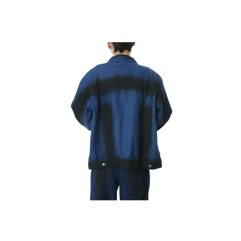 Loose Retro Blue Denim Jacket and Trouser-2