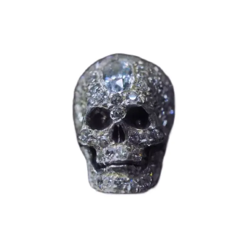 925 Sterling Silver Skull Stud Earrings-0