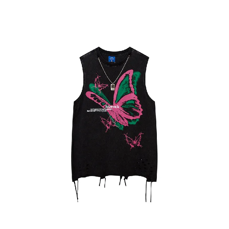 Retro Casual Cotton Blended Fabric Vest Unisex-0