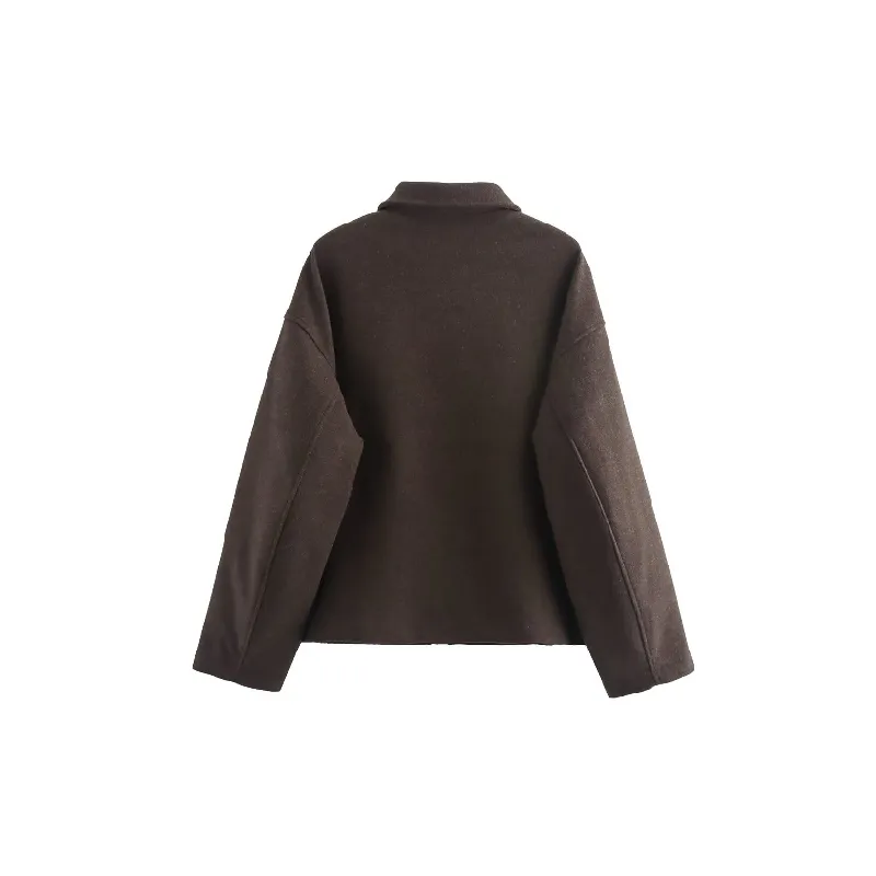 Funky Plain Polyester Jacket-3