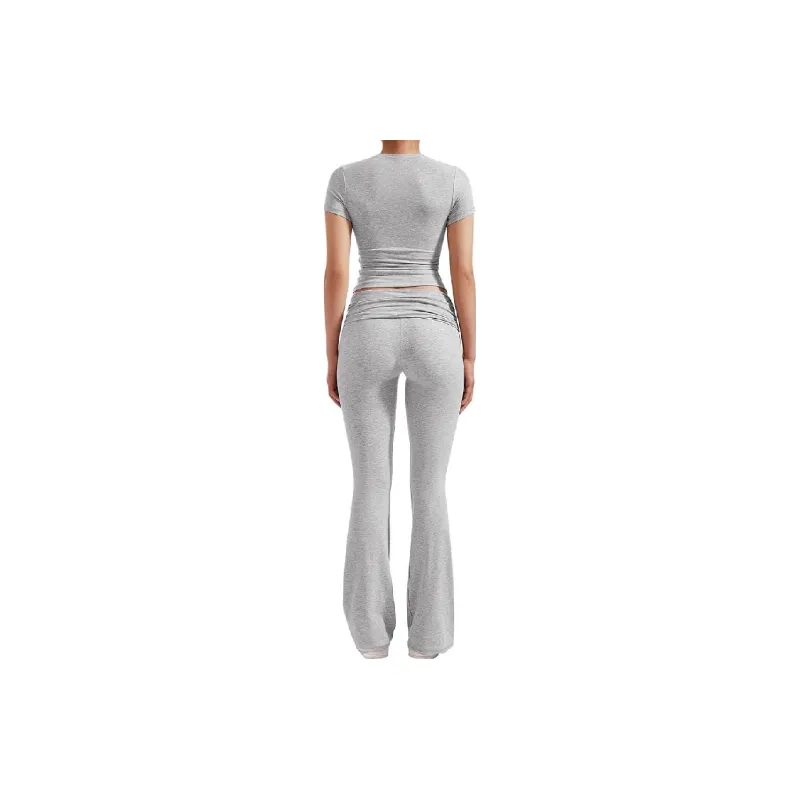 Simple Funky Viscose Casual Sportswear Women-1