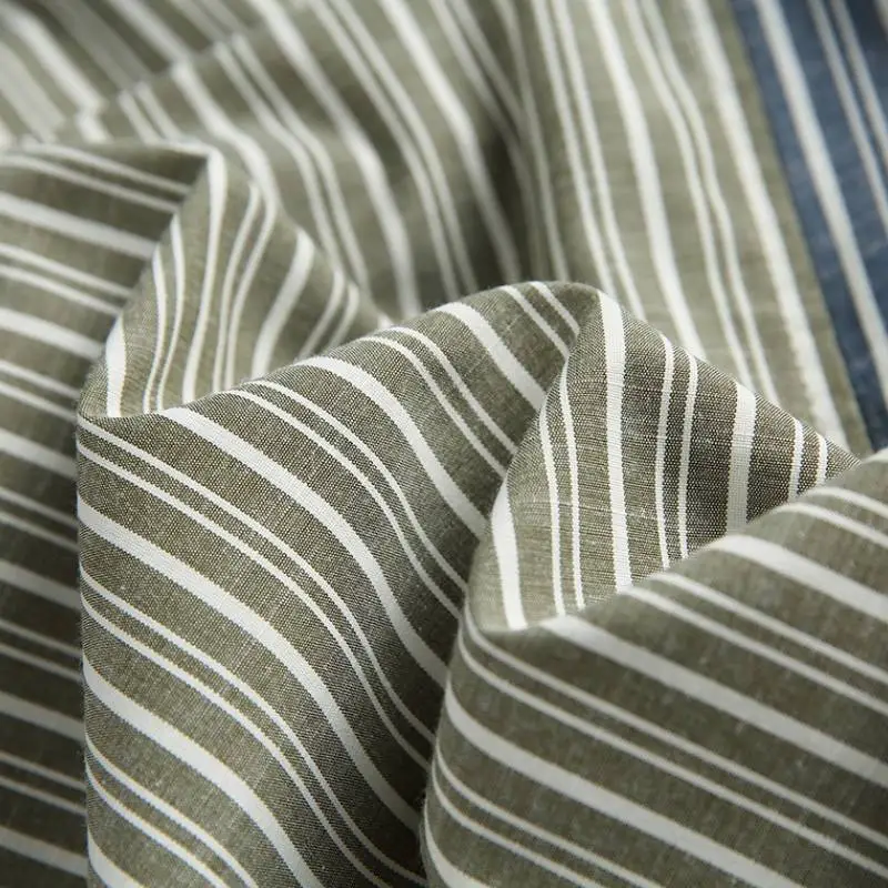 Loose Striped 100% Cotton Shirt Unisex-2