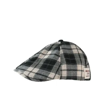 Retro Plaid Peaked Cap