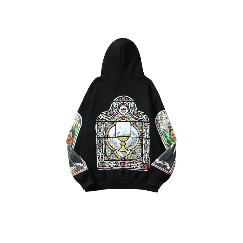 Casual High Street Printed Hoodie-1