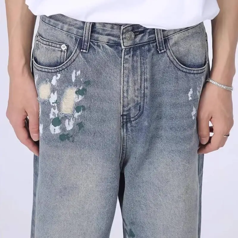 Loose Straight Leg Jeans-3