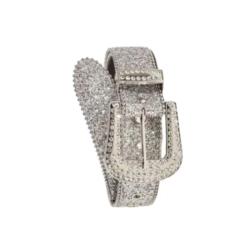 Glamorous Rhinestone Leather Belt