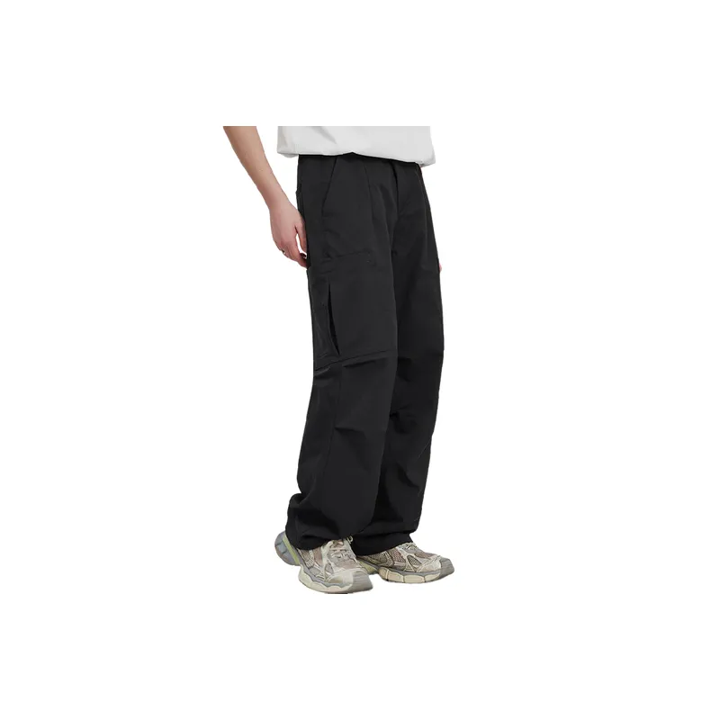 Loose Straight Leg Blended Synthetic Fabrics Cargo Pants-2