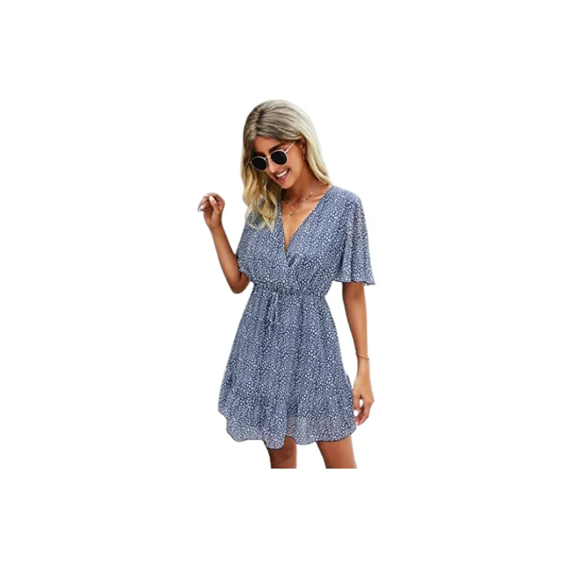 Casual Floral Polyester Dress Women-2
