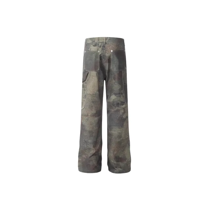 Distress  Casual Cargo Pants-1