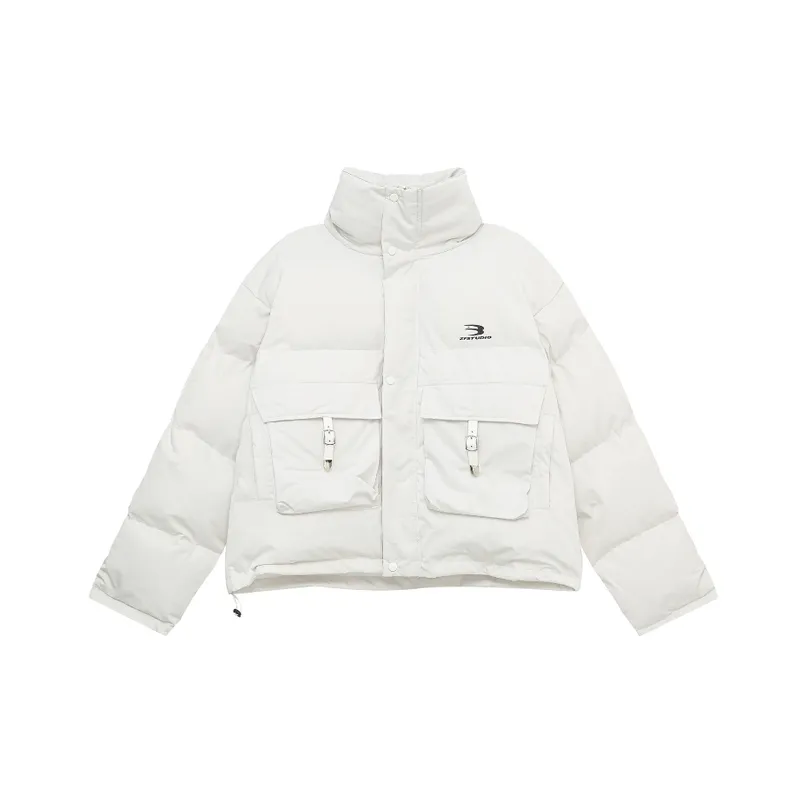 New Arrival Simple Personality Solid Color Warmth Retention Cotton Coat Outerwear