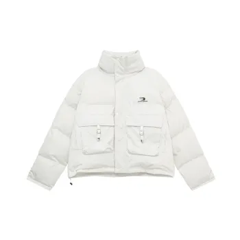 New Arrival Simple Personality Solid Color Warmth Retention Cotton Coat Outerwear