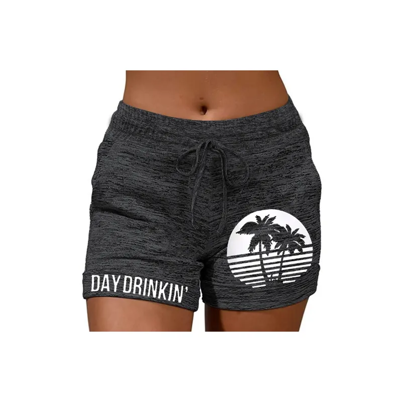 Sporty Breathable Polyester Casual Shorts Women-0