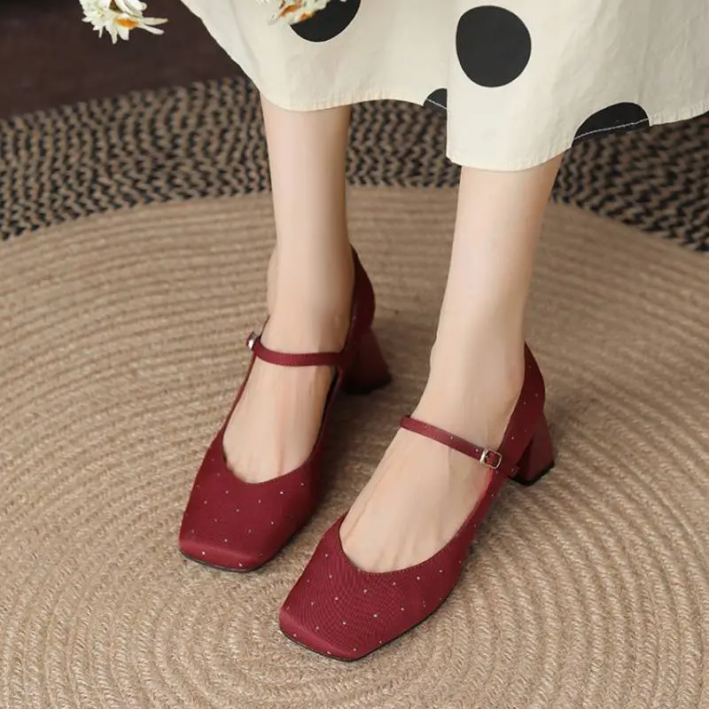 Elegant Rhinestone High Heels-1
