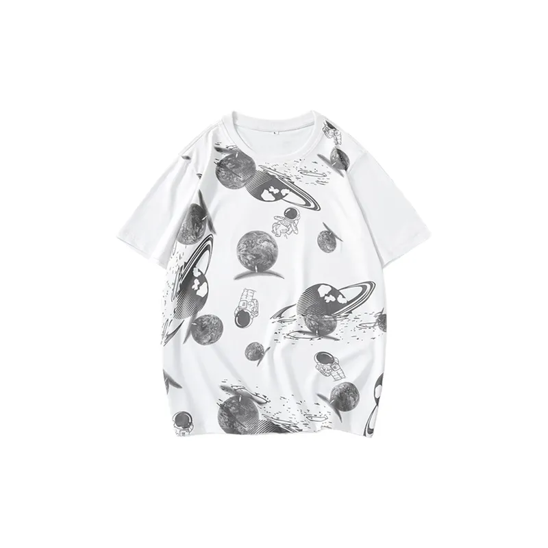 Breathable Top Size Printed Loose T shirt-0