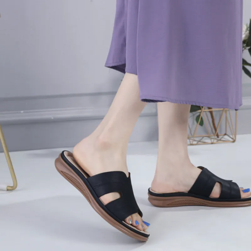 Retro Plain Flip Flops-7