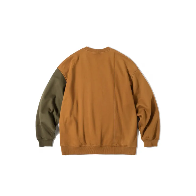 Letter Printing Patchwork Sweatshirt-4