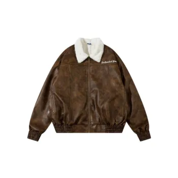 High Street Vintage Antique PU Leather Jacket