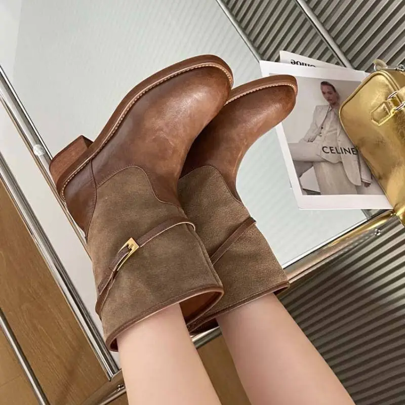 Retro Fashionable Ankle Boots-2