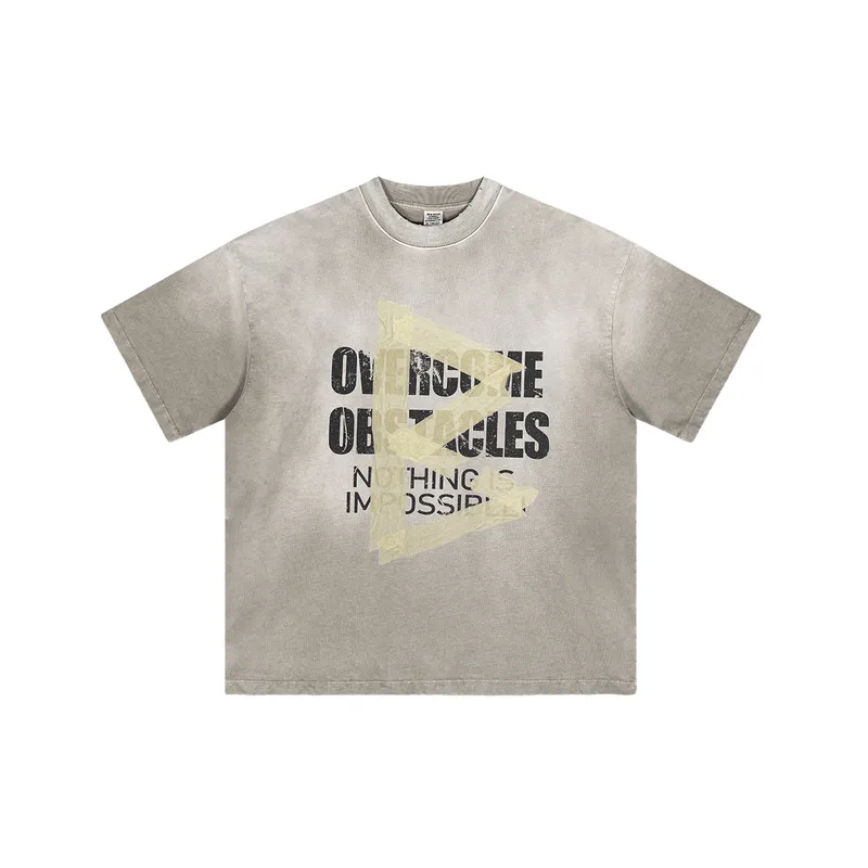 Fashionable Washed Cotton T Shirt-4
