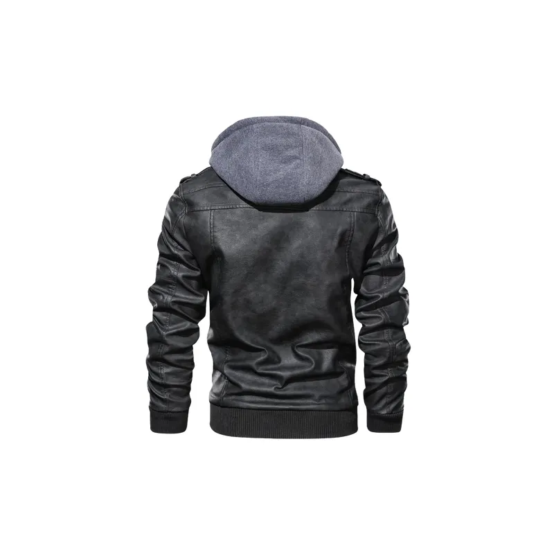 Retro Fashionable PU Leather Jacket-2