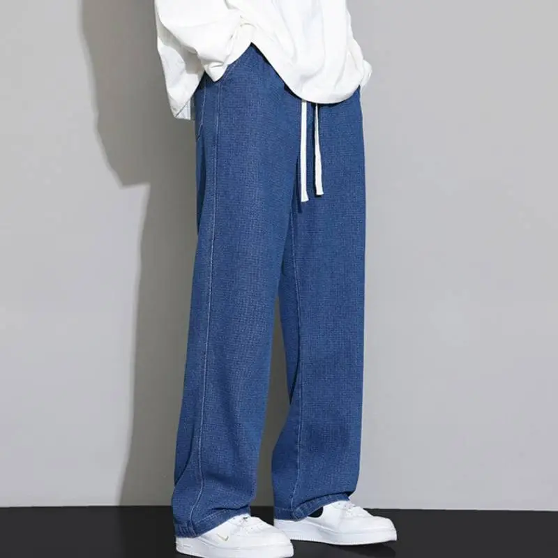 Fashionable Simple Loose Jeans-1