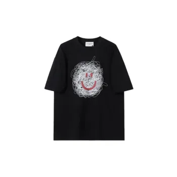 Trendy Smiley Print Versatile Round Neck T shirt