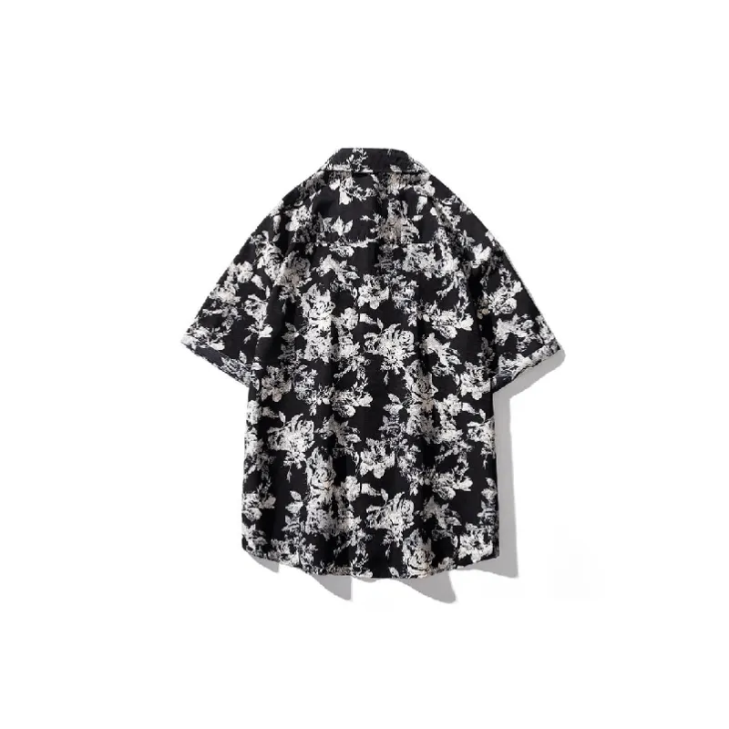 Casual Loose Blended Synthetic Fabrics Shirt Suit-4