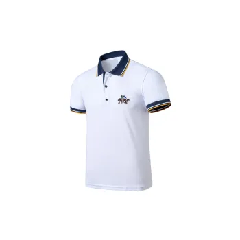 Loose Casual Blended Synthetic Fabrics Polo