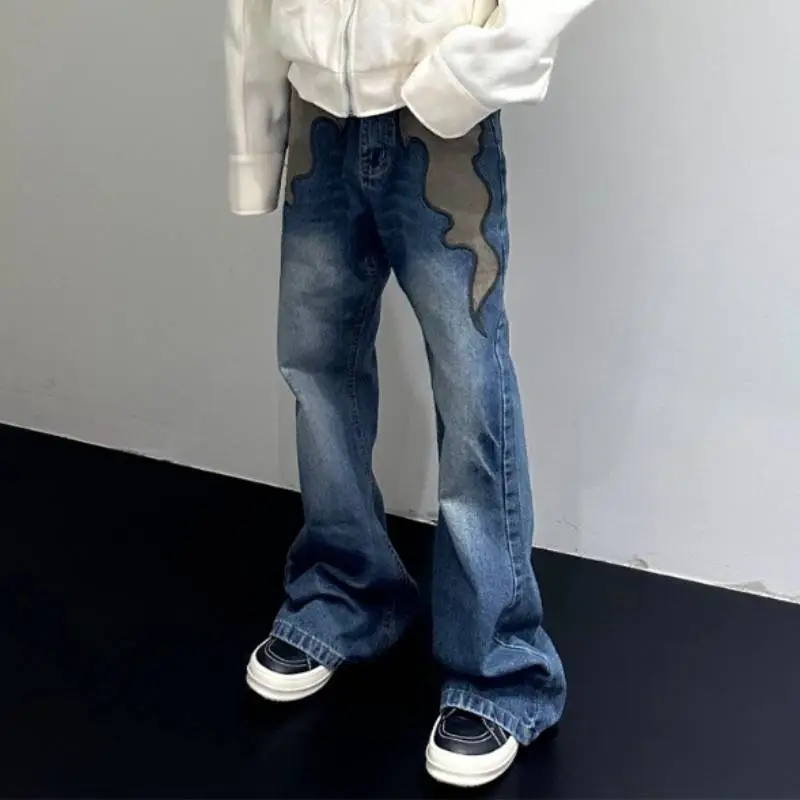 Retro Washed Straight Leg Jeans-3