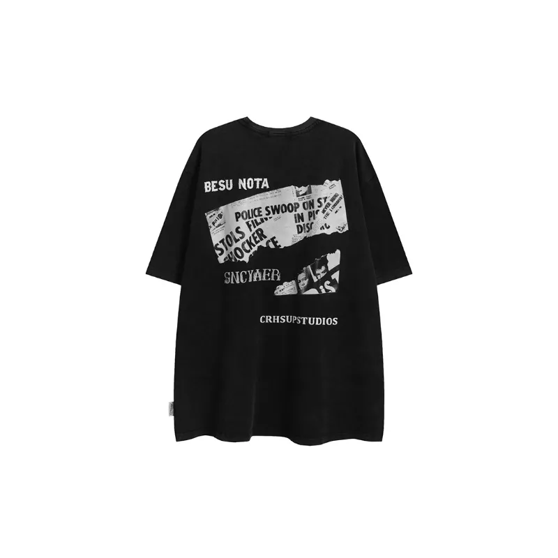 Street Tide Heavy Cotton Short Sleeved T Shirt-3
