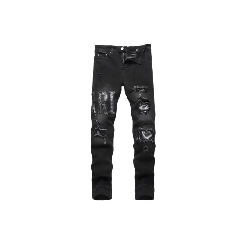 Street Ripped Embroidery Jeans