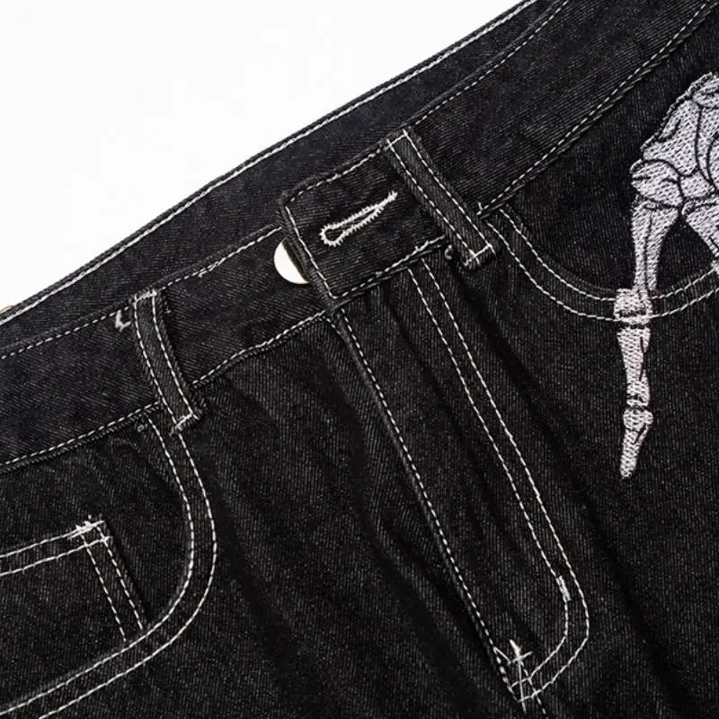 Trendy Embroidered Jeans-2