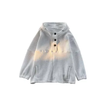 Hooded Waffle Sweatshirt