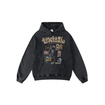 Washed Batik Dopamine Fun Hooded Sweater