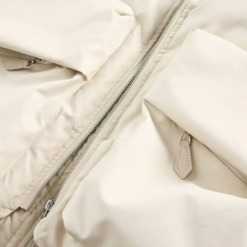 Cool Plain PU Quilted Jacket-3