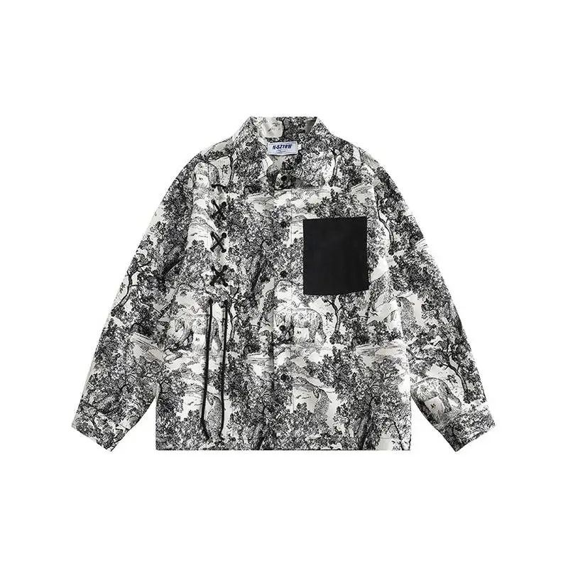 Zoo Drawstring Decorative Laps Jacket-0