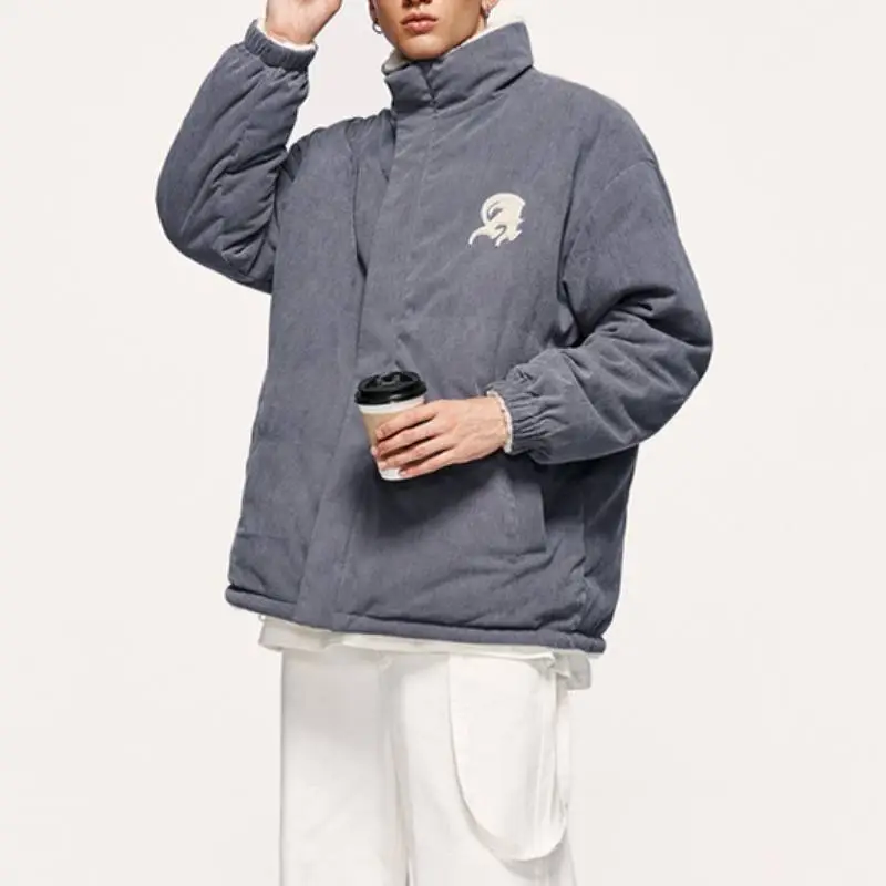 Embroidery Warming Polyester Quilted Jacket-13