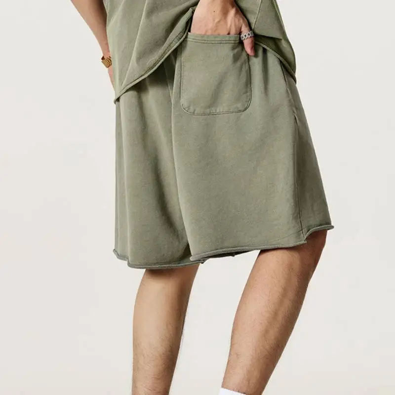 Fashionable Loose Cotton Casual Shorts Unisex-13