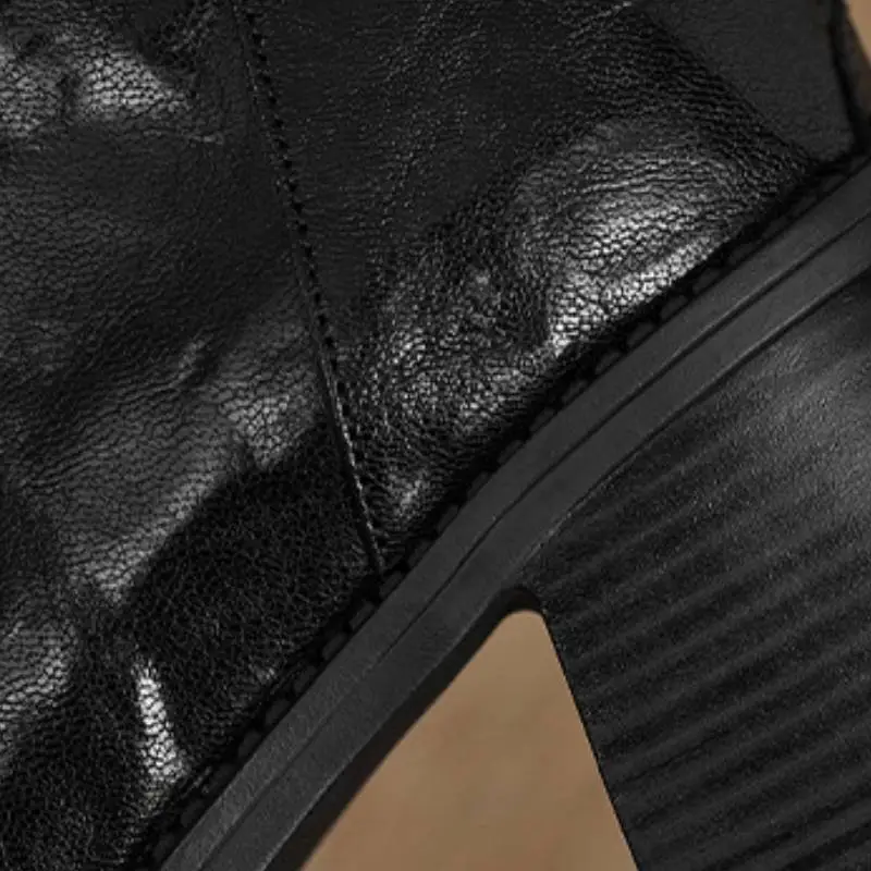 Retro Zipper Ankle Boots-7