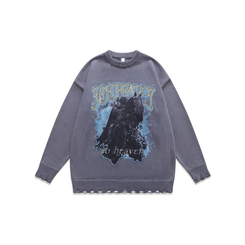 Street Printed Lazy Style Sweater-1