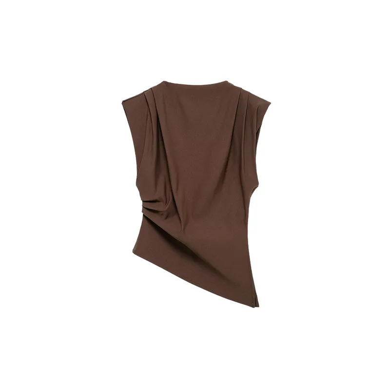 Fashionable Plain Polyester Vest Women-0