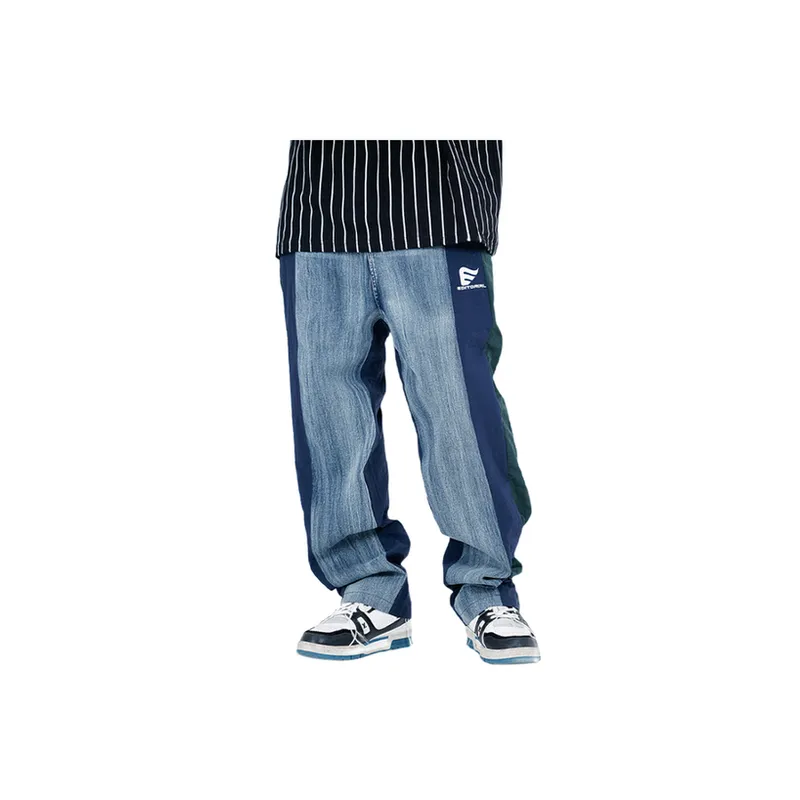 Street Trendy Casual Jeans Contrast Embroidered-2