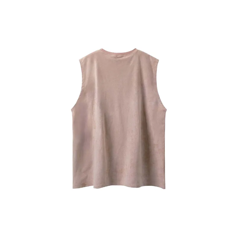 Retro Loose Suede Vest-5