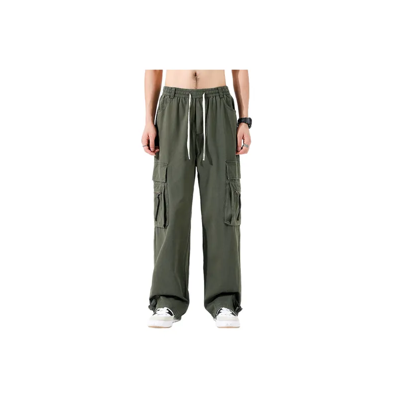 Simple Plain Cargo Pants-7