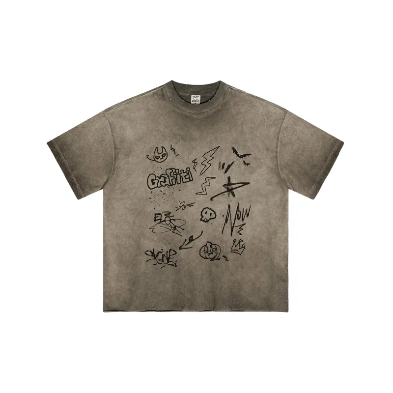 Retro Loose 100% Cotton T Shirt Unisex-0