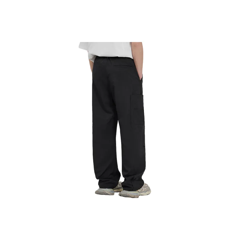 Loose Straight Leg Blended Synthetic Fabrics Cargo Pants-3
