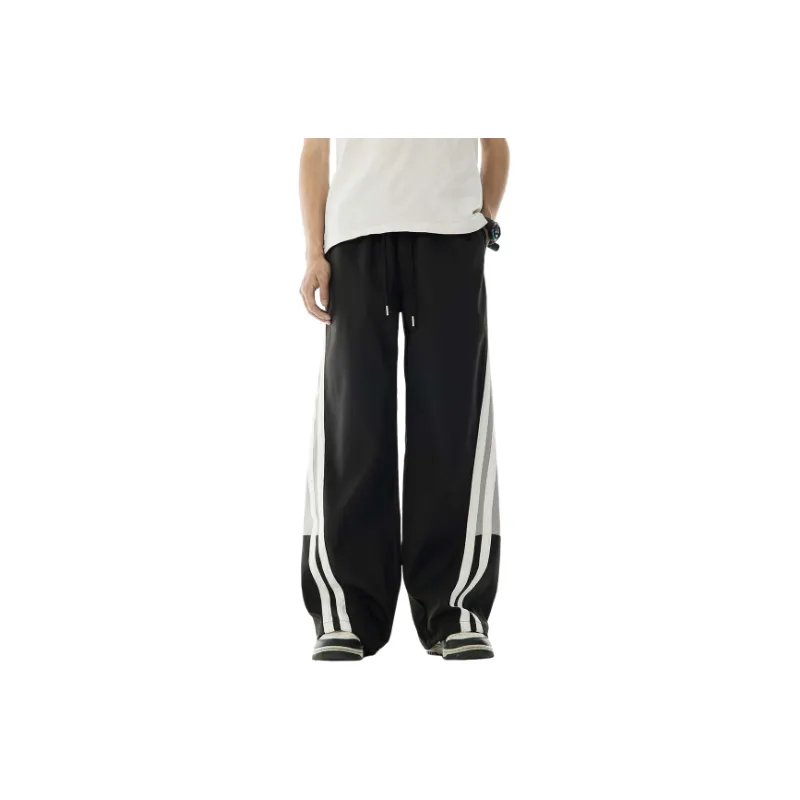 Loose Sporty Blended Synthetic Fabrics Casual Pants-8